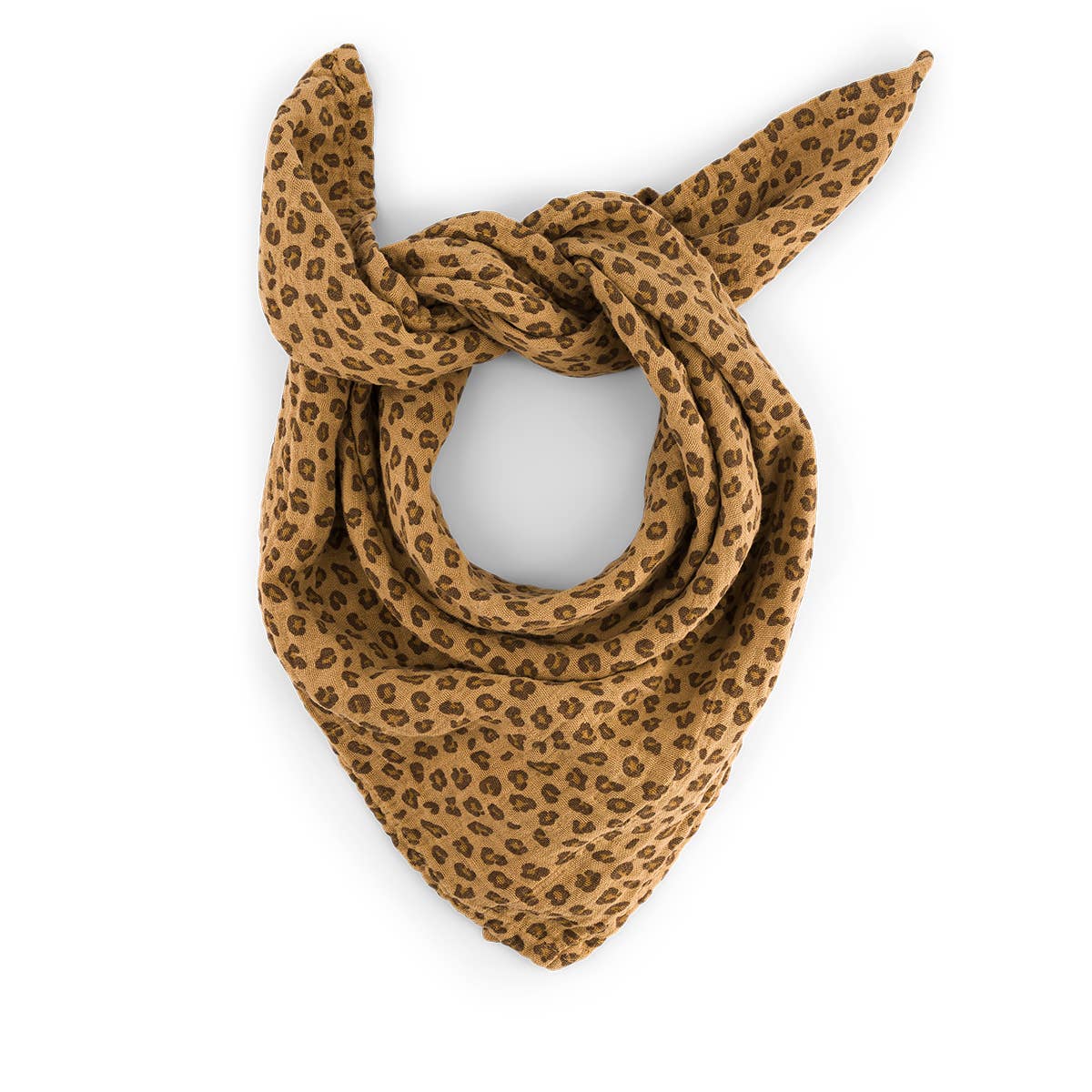 Musselin Halstuch Kinder - caramel/leo