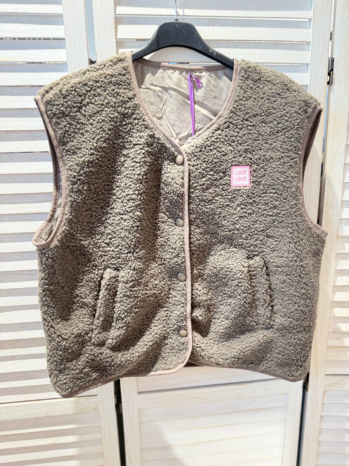 Teddyweste Woman - Taupe