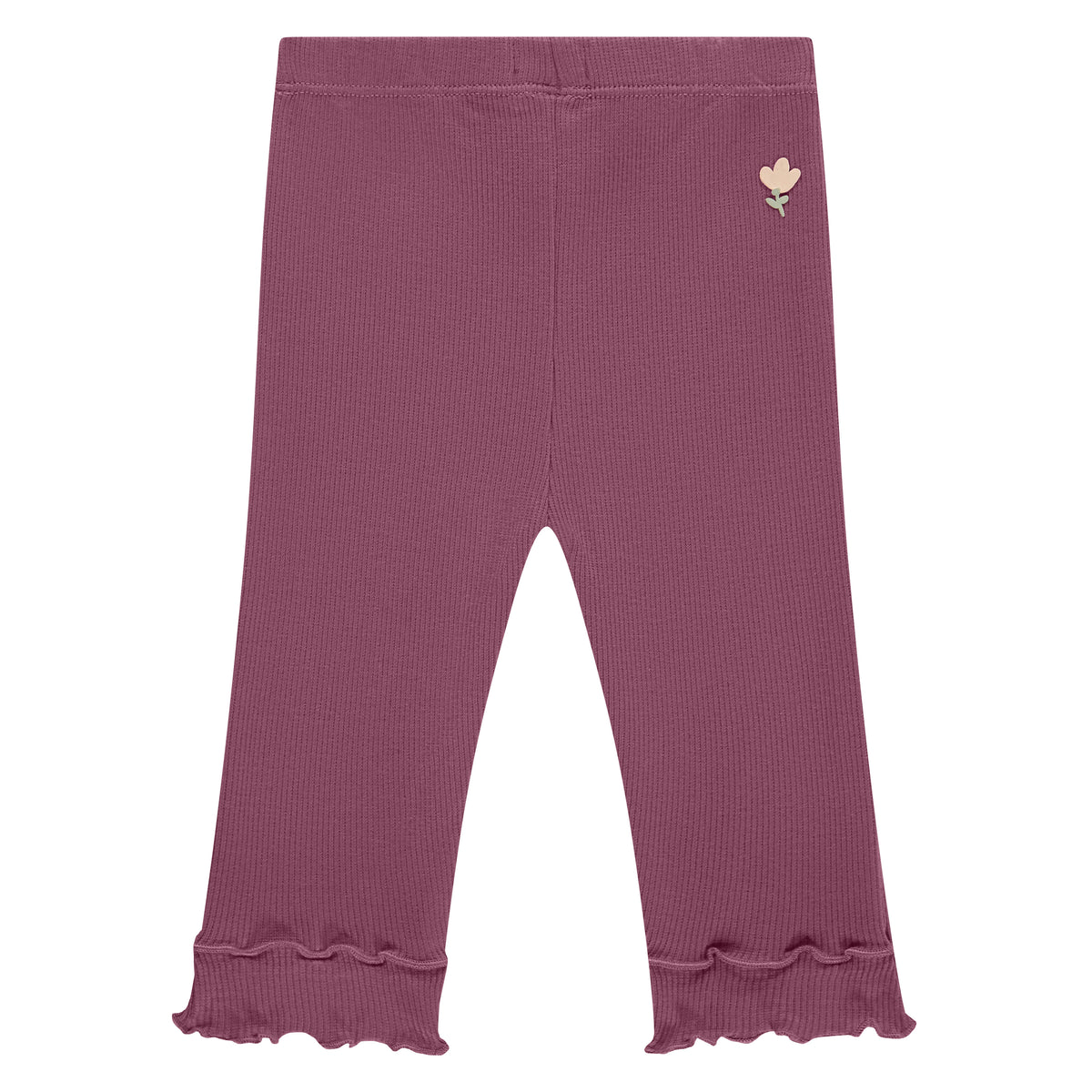 Rip Leggings mit Bündchen - burgundy