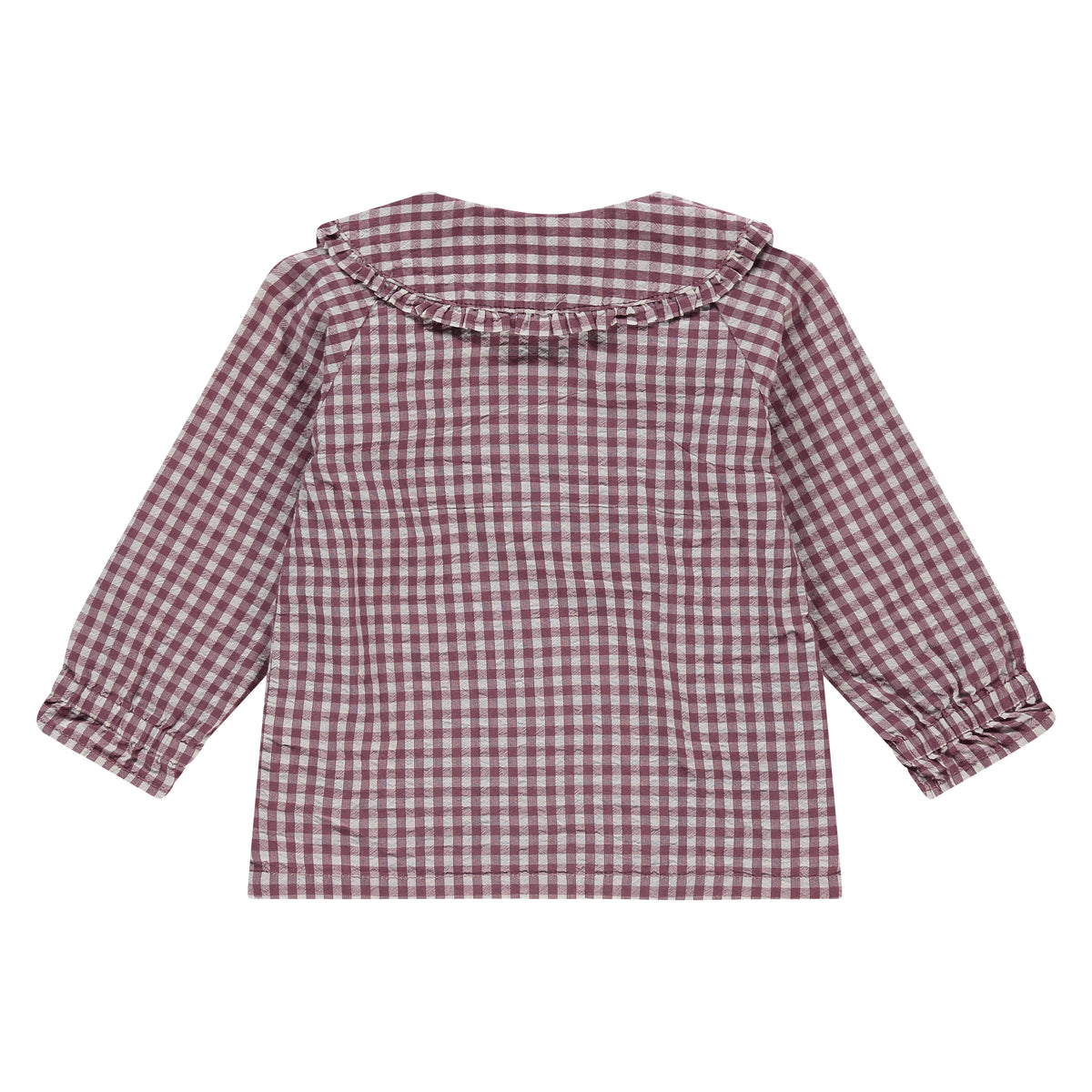 Baby Bluse mit Blumen - burgundy