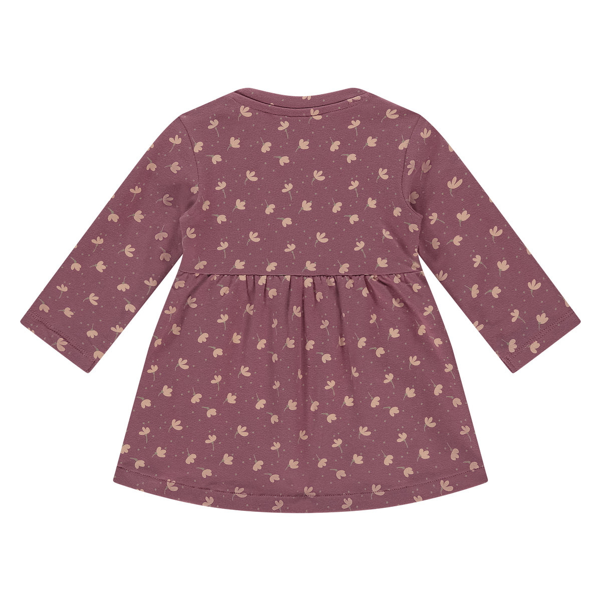 Jerseykleid mit Blumen - burgundy