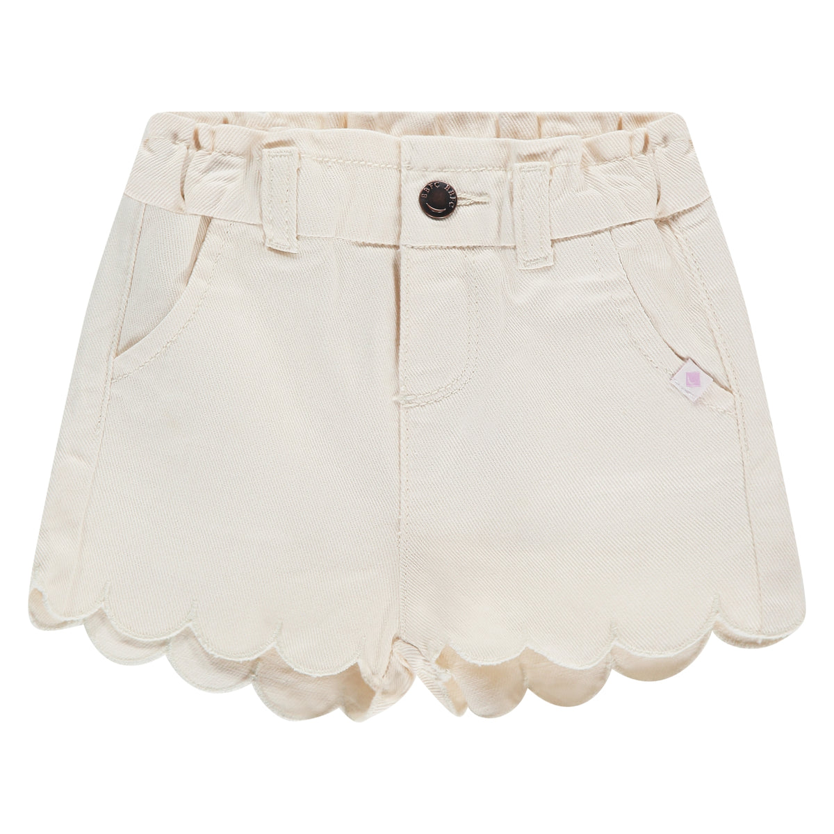Jeansshorts mit Wellenrand