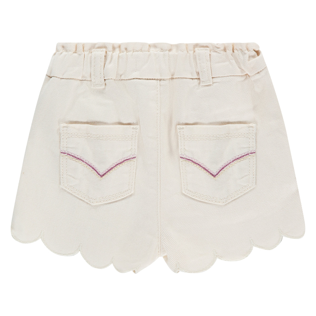Jeansshorts mit Wellenrand