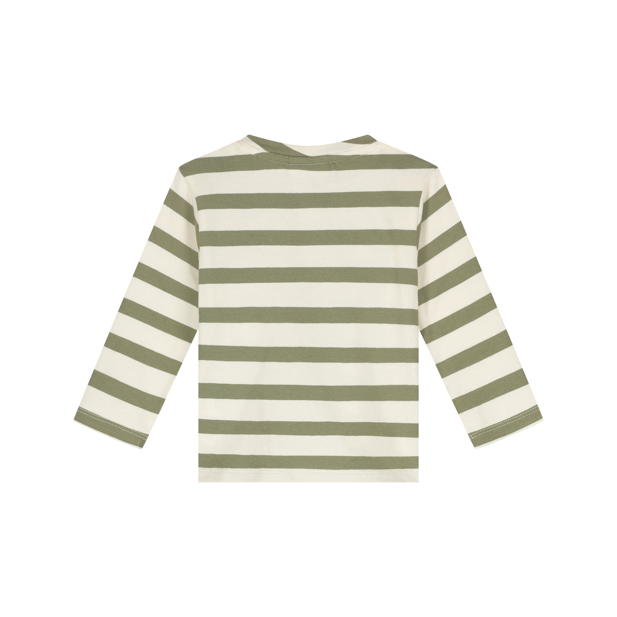 Longsleeve gestreift - beige/grün
