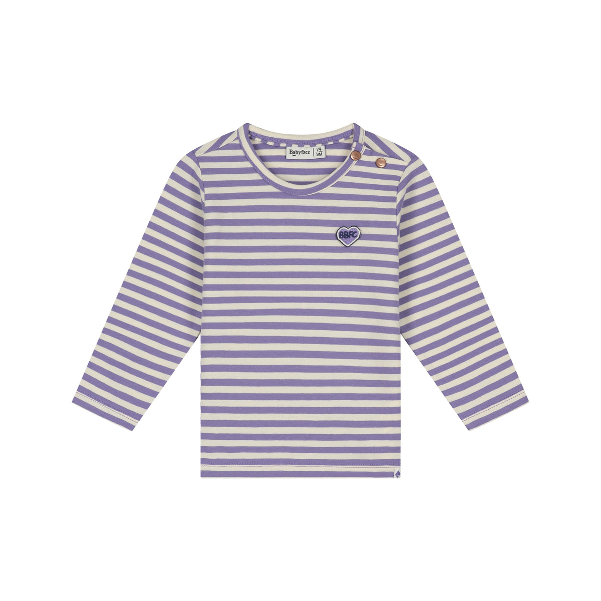 Longsleeve Basic - lila/gestreift