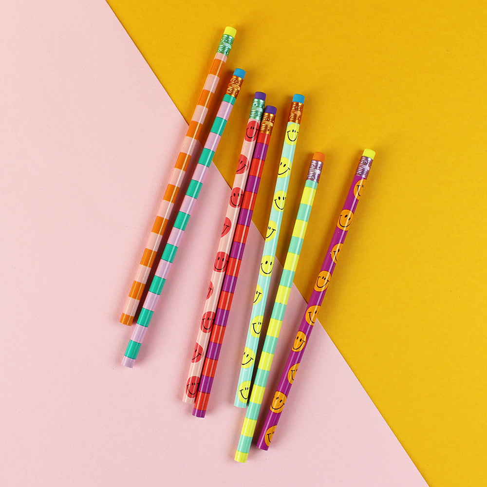 Bleistift Stripes - mint/gelb