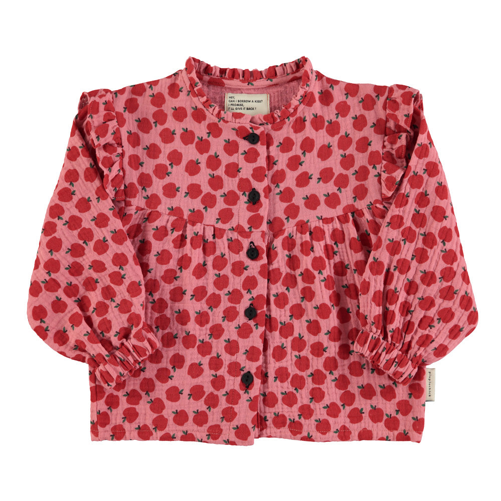Bluse mir Rüschen | light pink-apple