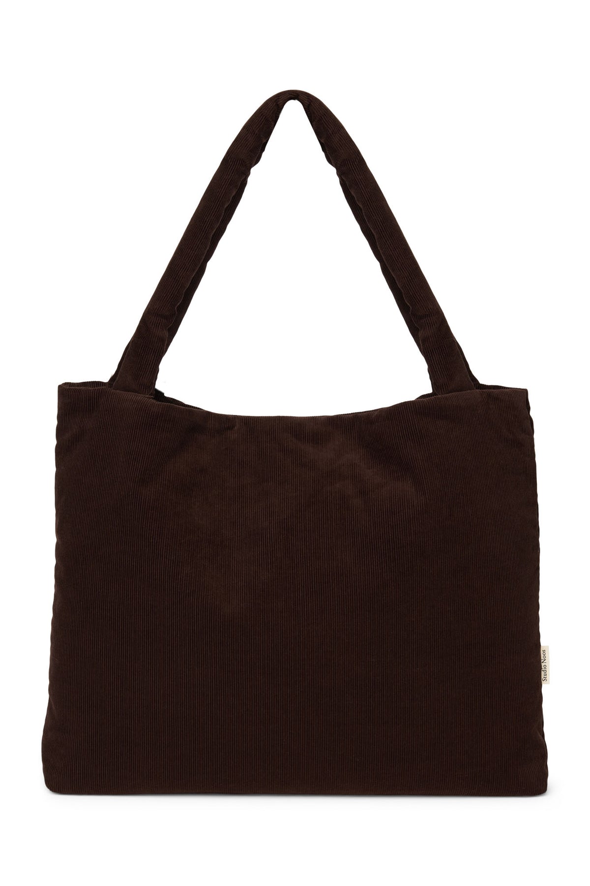 Rib Puffy Mom Bag - Dark Brown