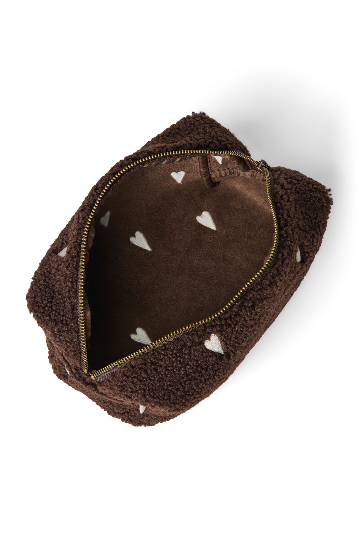 Teddy Pouch - Hearts Chocolate