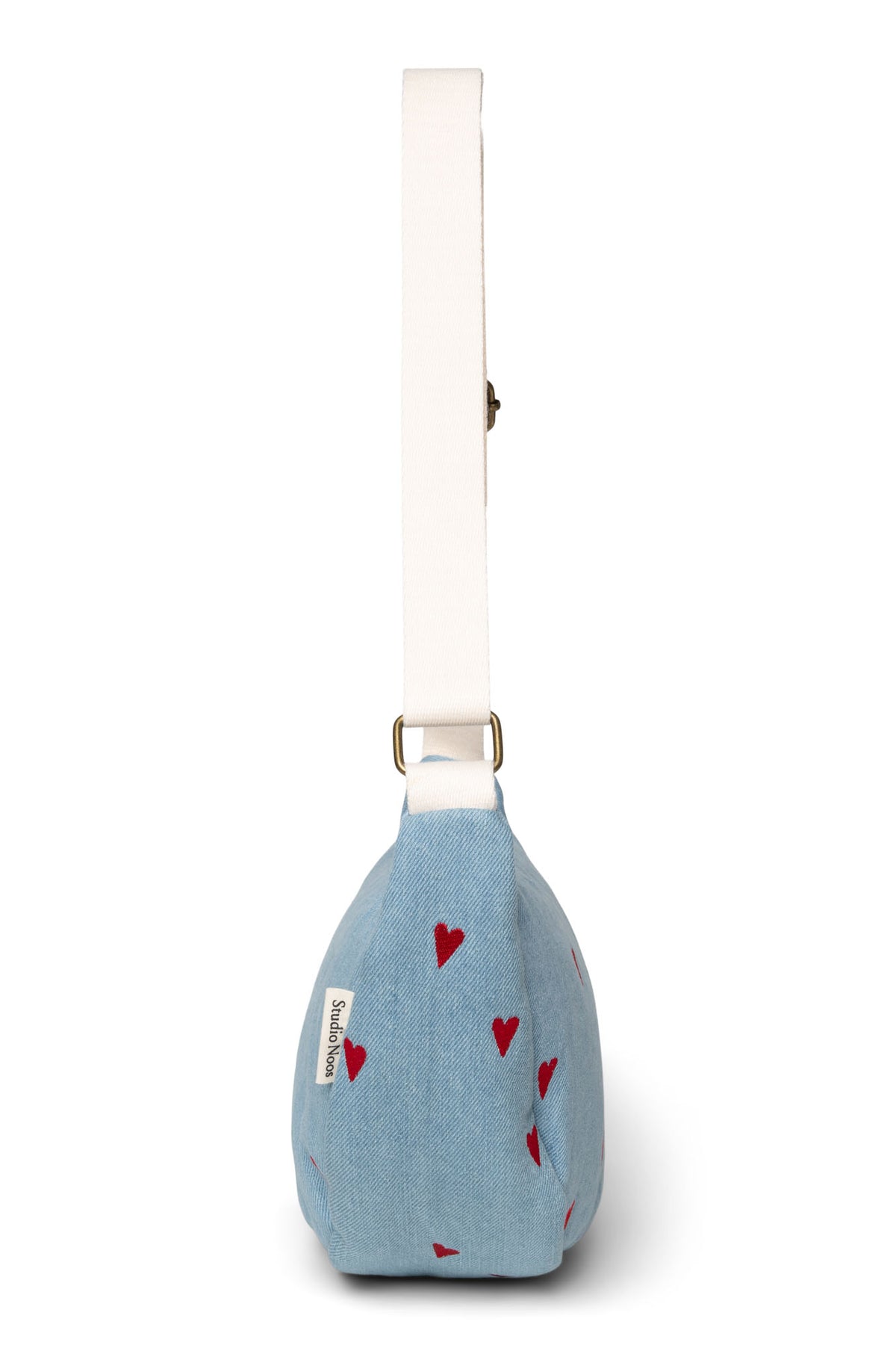 Denim Adult Fanny Pack - Blue Hearts