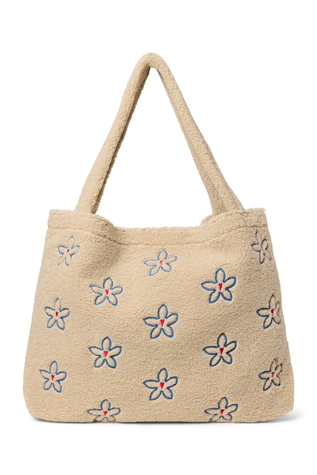 Ecru Flower Teddy Mom Bag