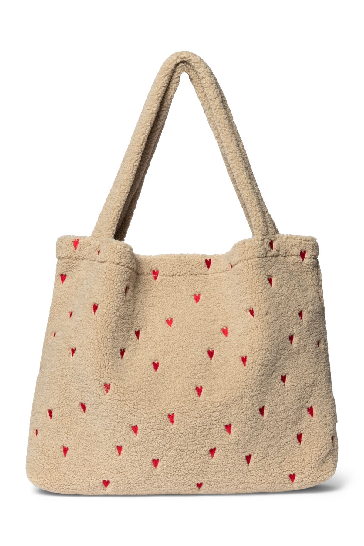 Teddy Hearts Mom Bag - Ecru