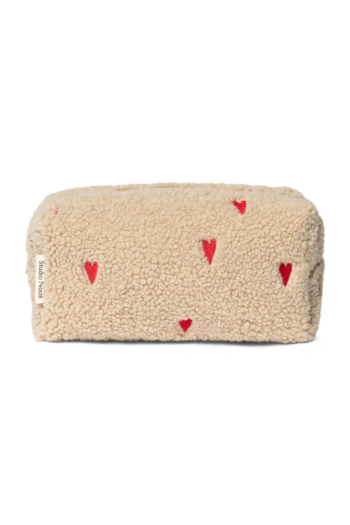 Teddy Hearts Pouch - Ecru
