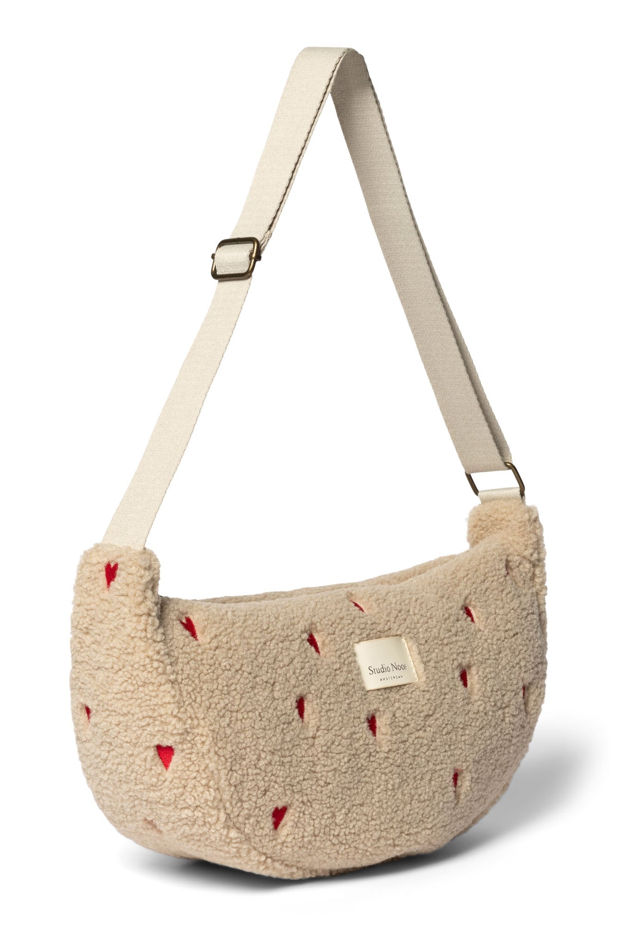 Teddy Hearts Adult Fanny Pack - Ecru