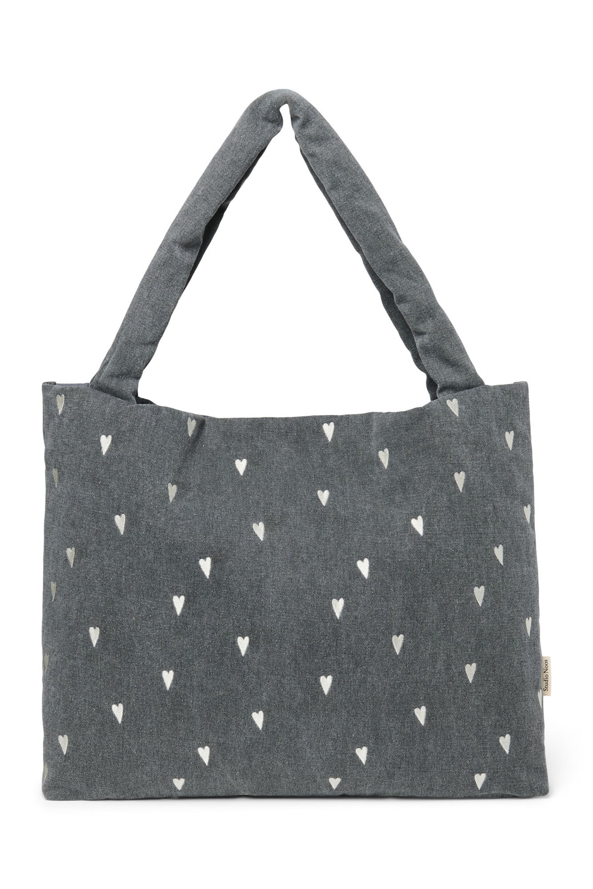 Studio Noos Tragetasche Grey Denim Hearts