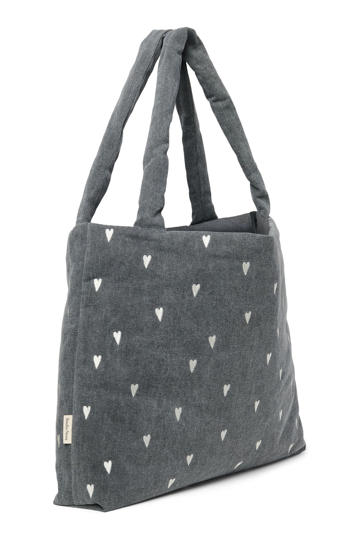 Studio Noos Tragetasche Grey Denim Hearts
