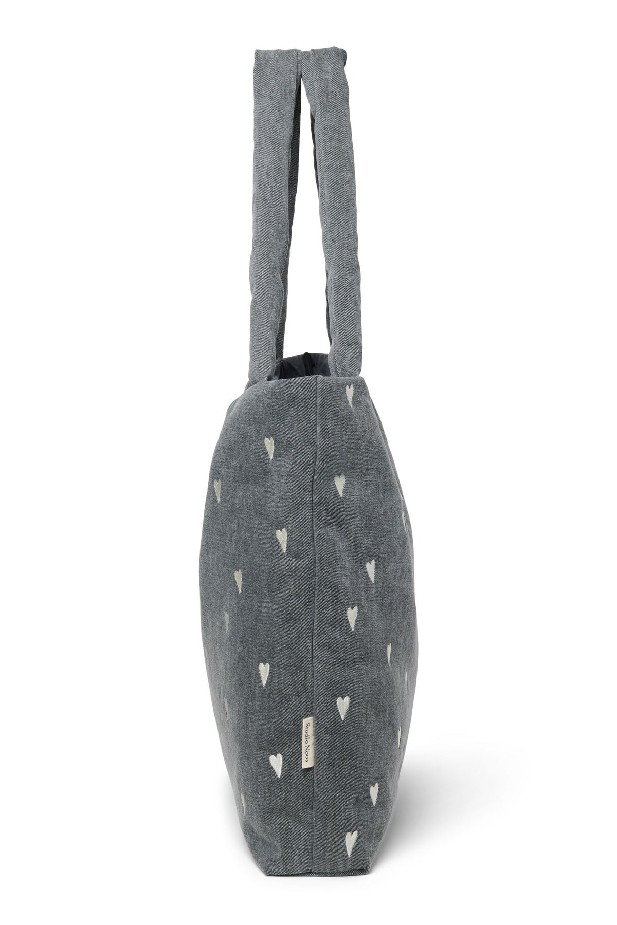 Studio Noos Tragetasche Grey Denim Hearts