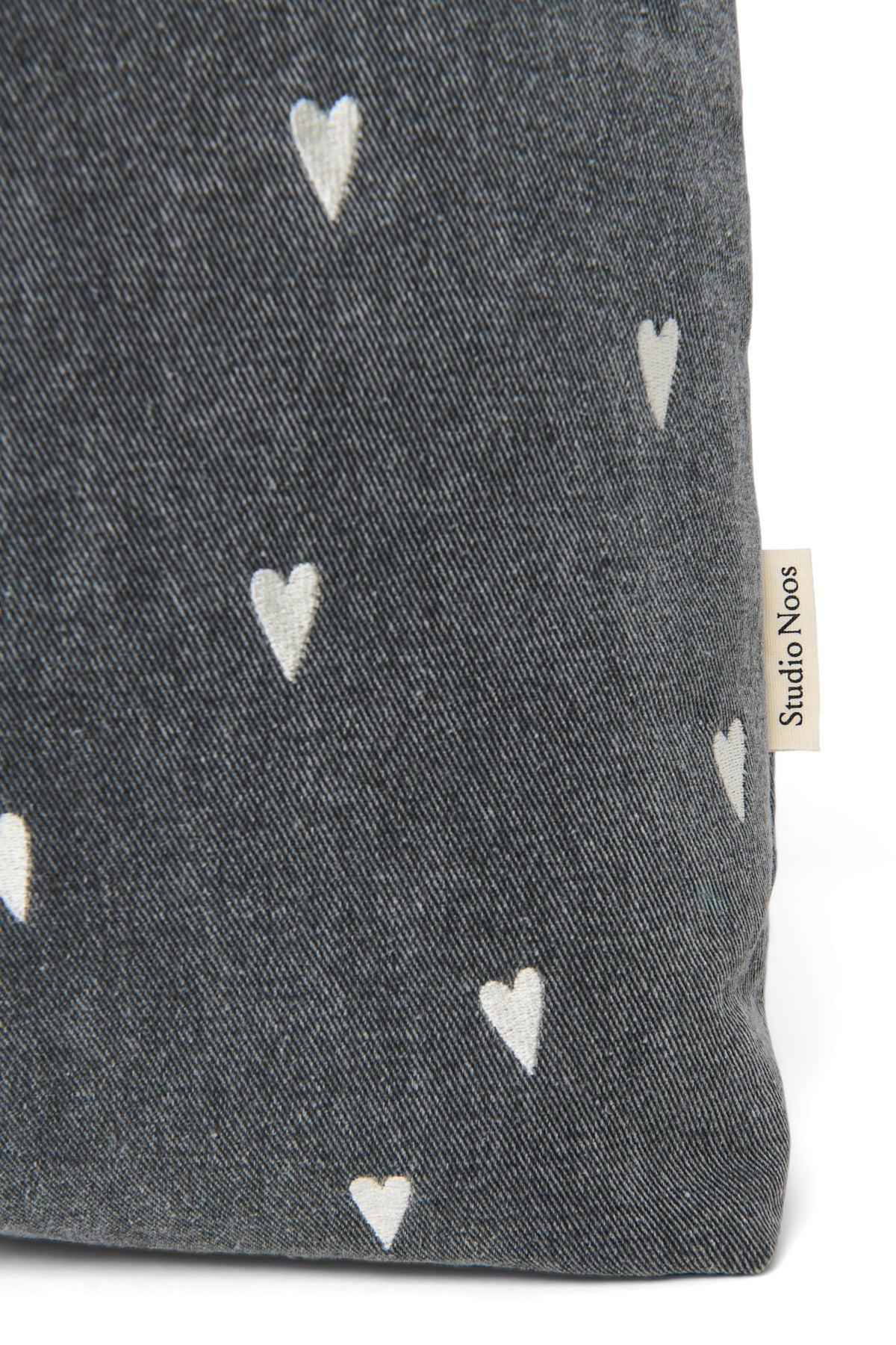 Studio Noos Tragetasche Grey Denim Hearts