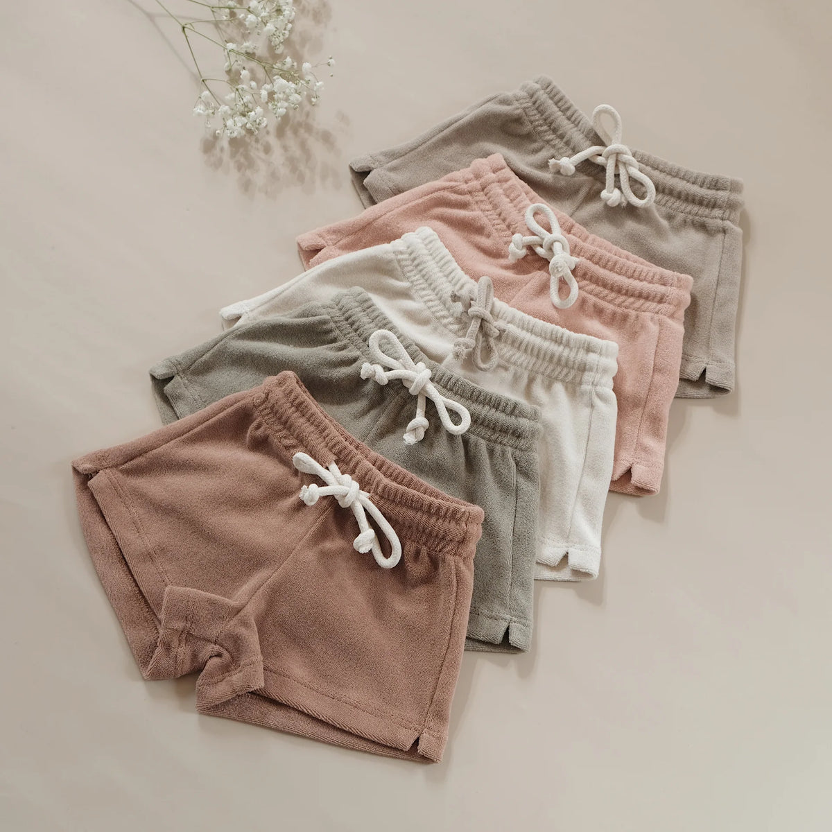 Organic Terry Shorts - Rose