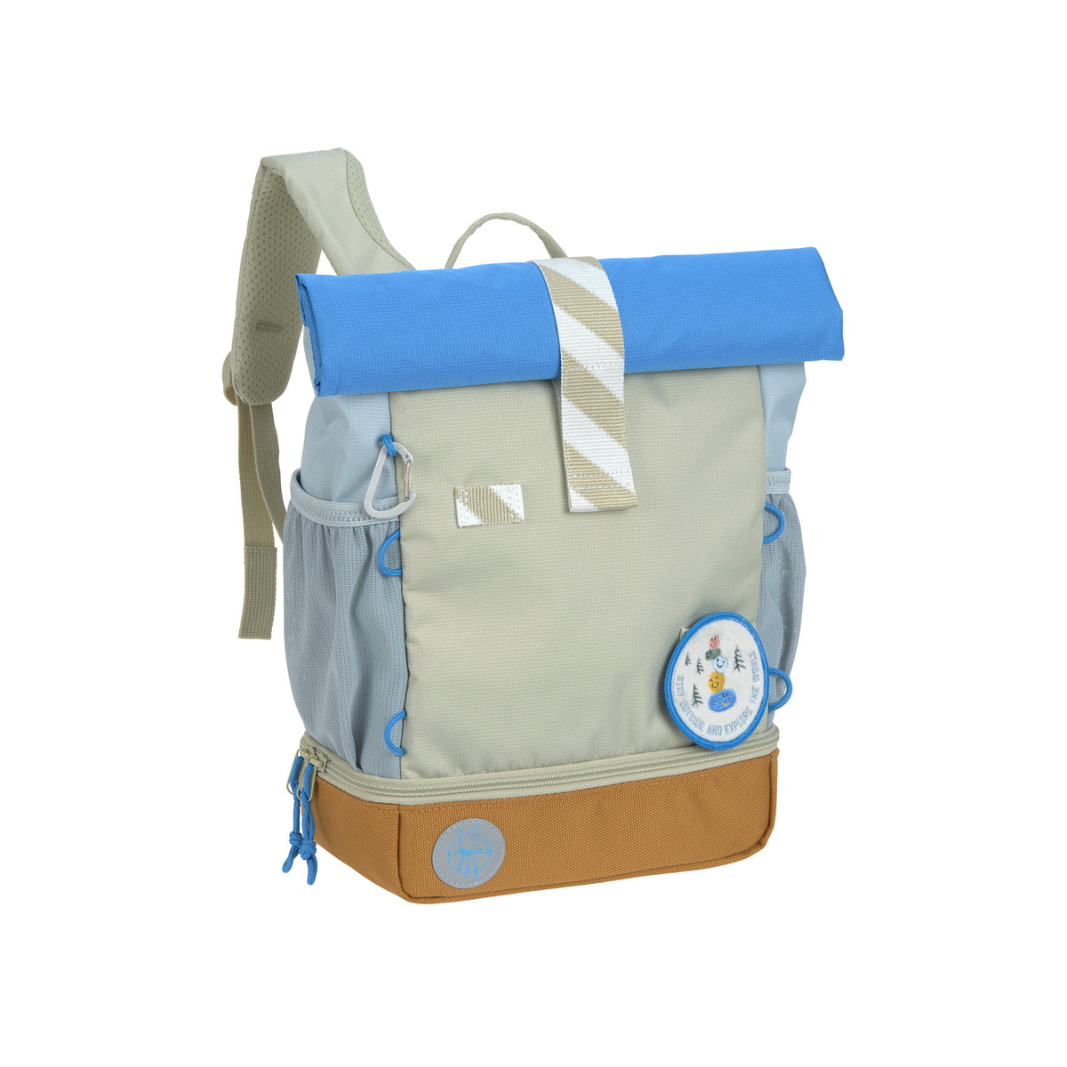 Kindergartenrucksack Rolltop Medium - Sunny Explorer, Grün Blau