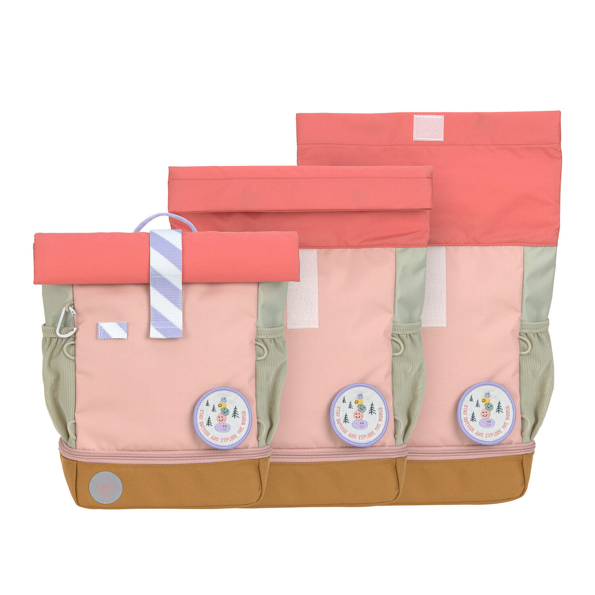 Kindergartenrucksack Rolltop Medium - Sunny Explorer, Rose Beige