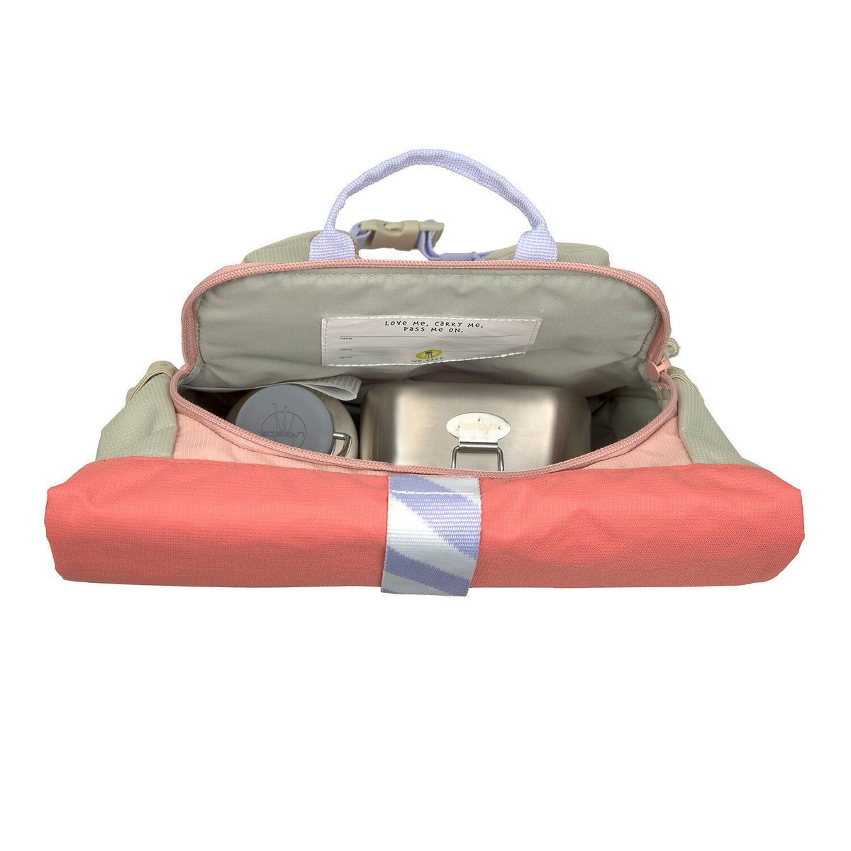 Kindergartenrucksack Rolltop Medium - Sunny Explorer, Rose Beige