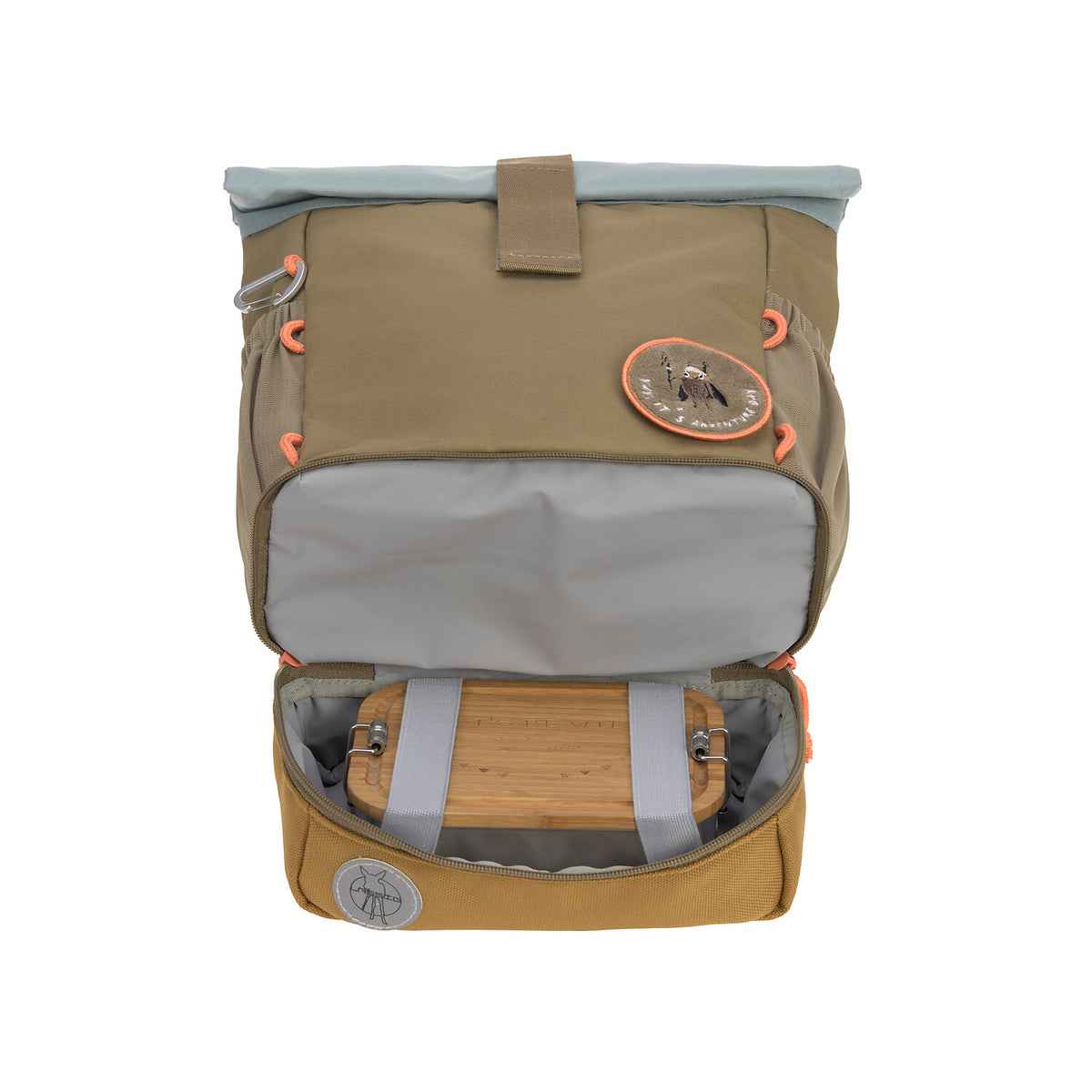 Kindergartenrucksack Rolltop Medium - Nature Olive