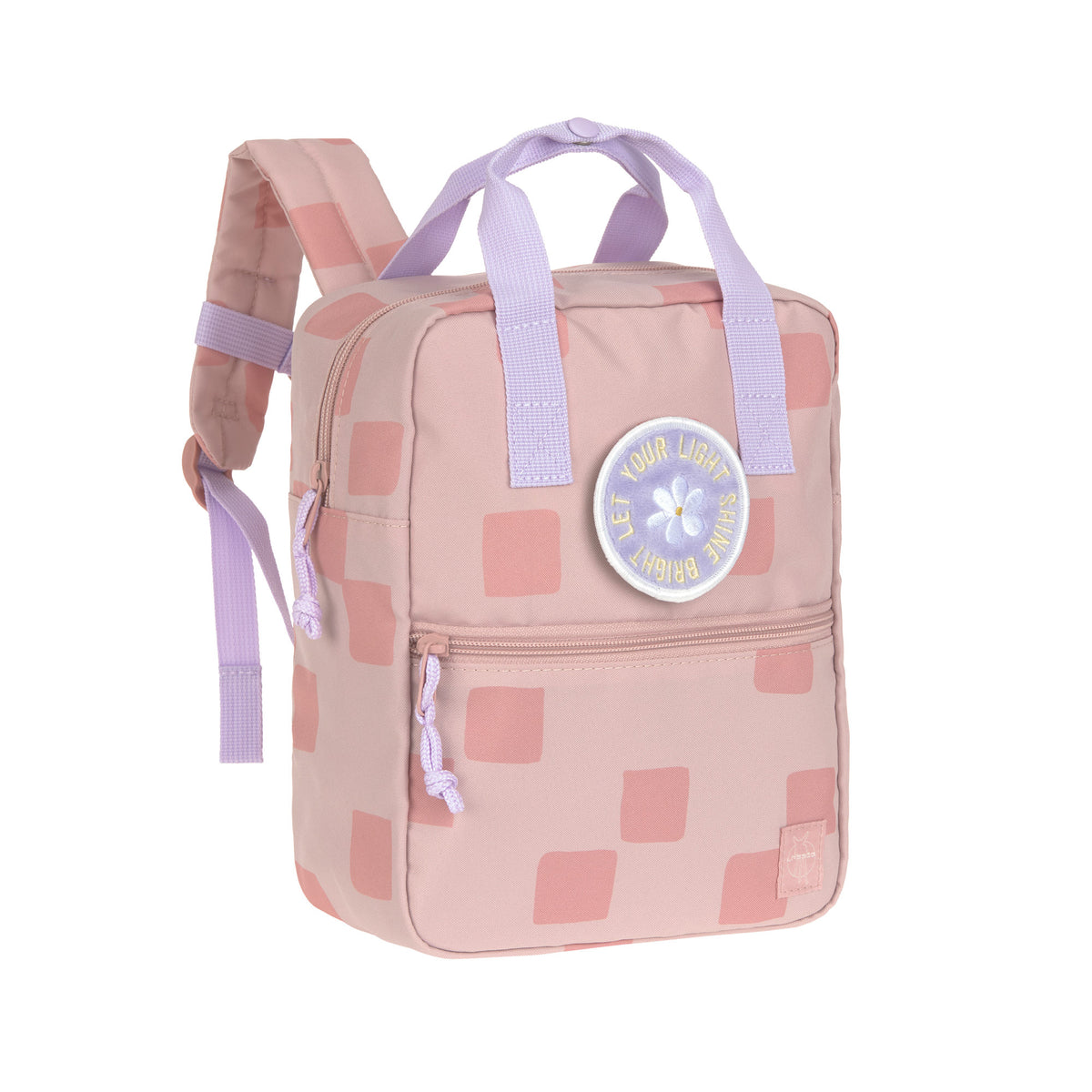 Kindergartenrucksack Square - Pattern Party, rosa