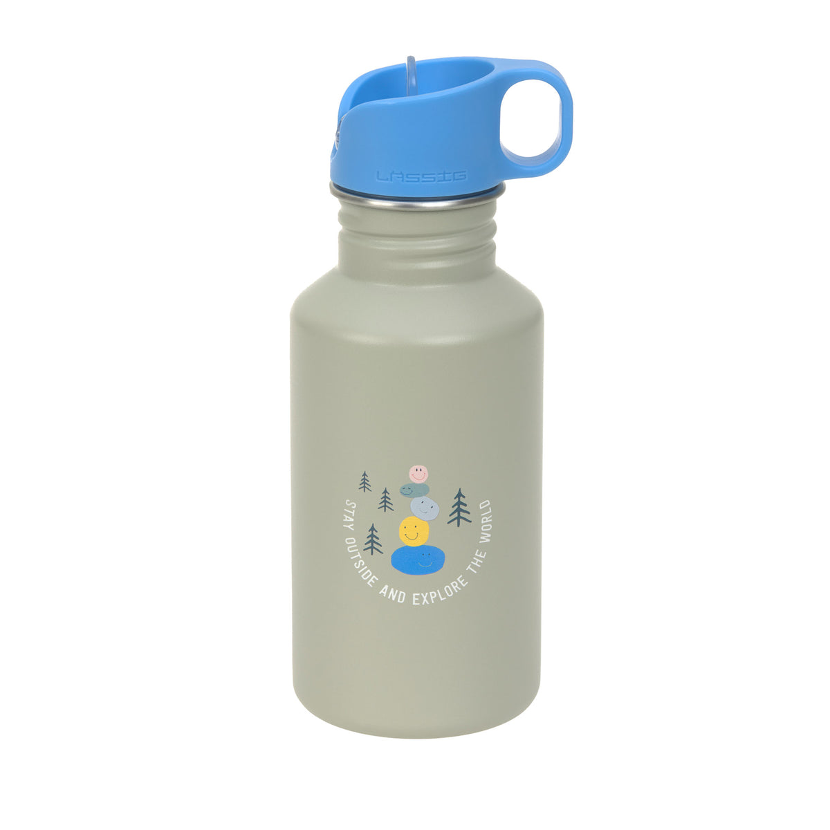 Trinkflasche Edelstahl - Sunny Explorer blau/grün