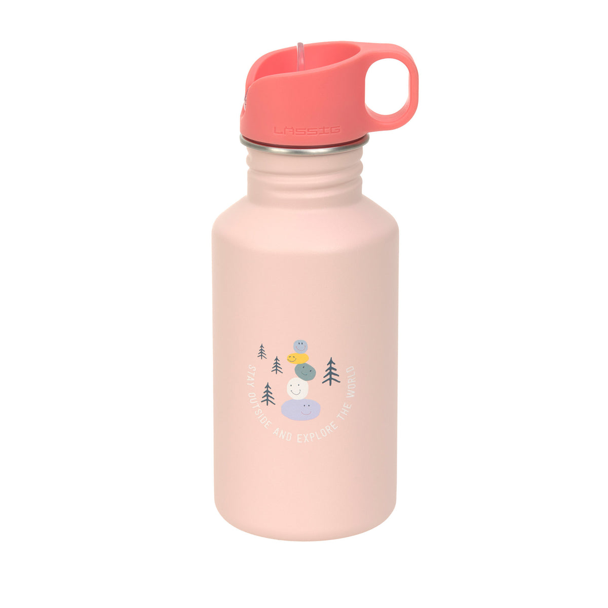 Trinkflasche Edelstahl - Sunny Explorer rosa/pink