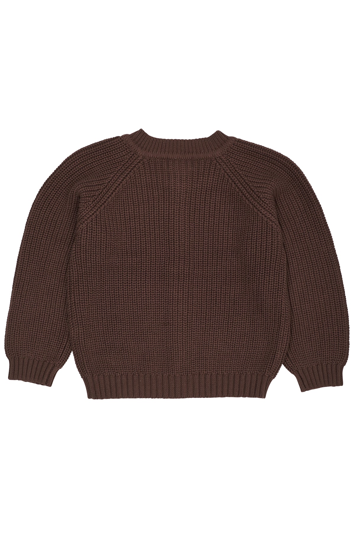 Gestrickter Rib Cardigan - braun