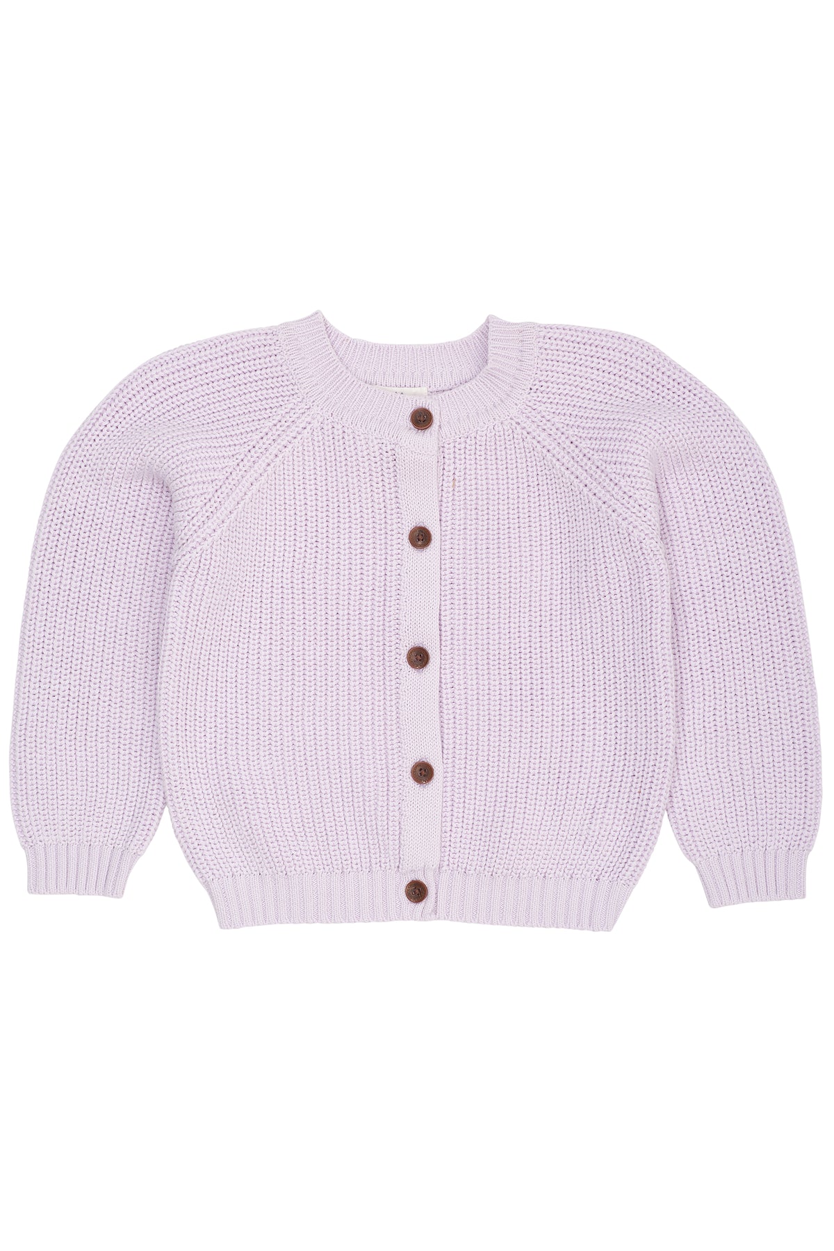 Gestrickter Rib Cardigan - Lavendel