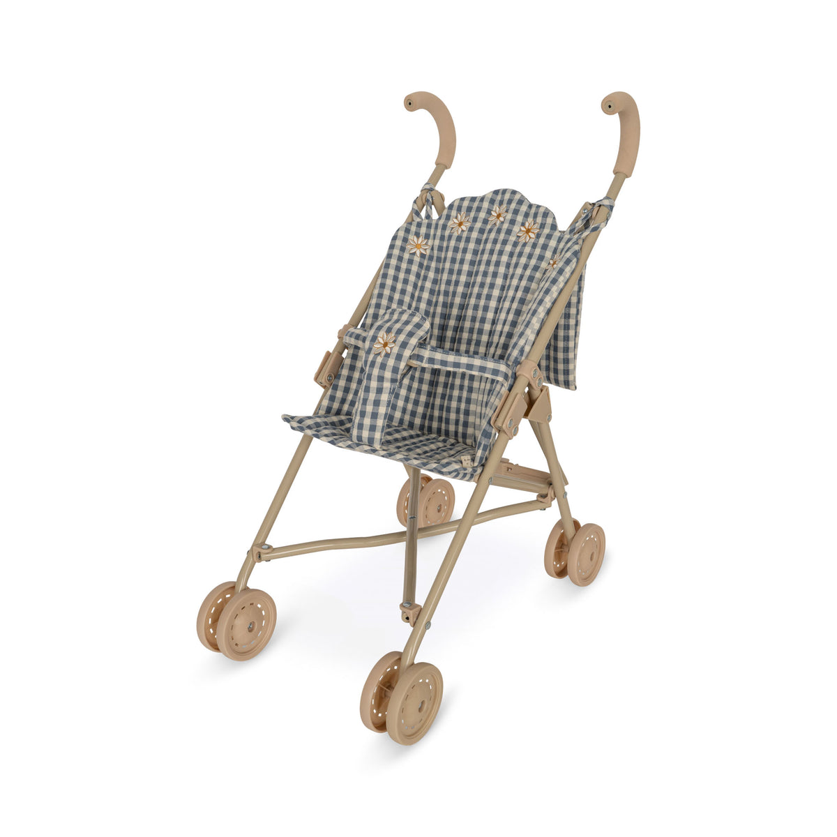 Puppenwagen - blue check