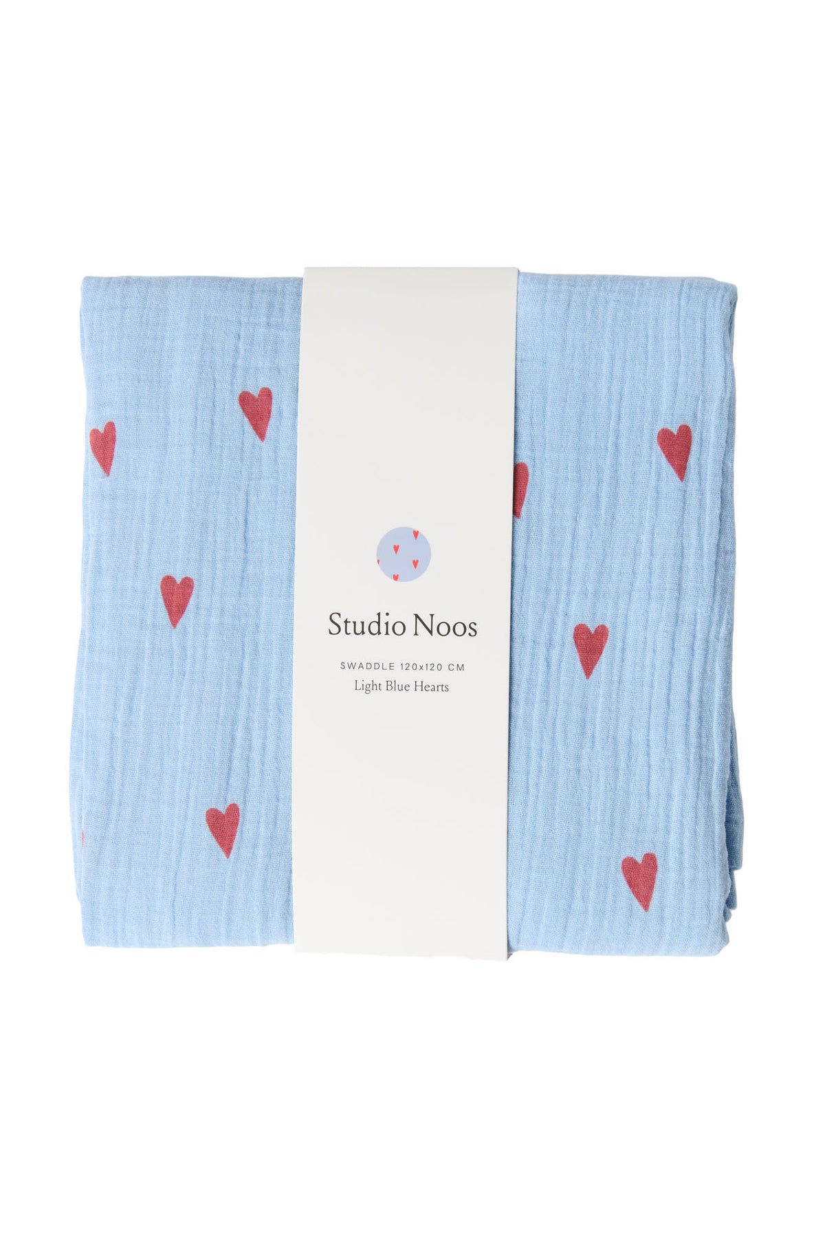 Swaddle Herz 120x120cm - blau