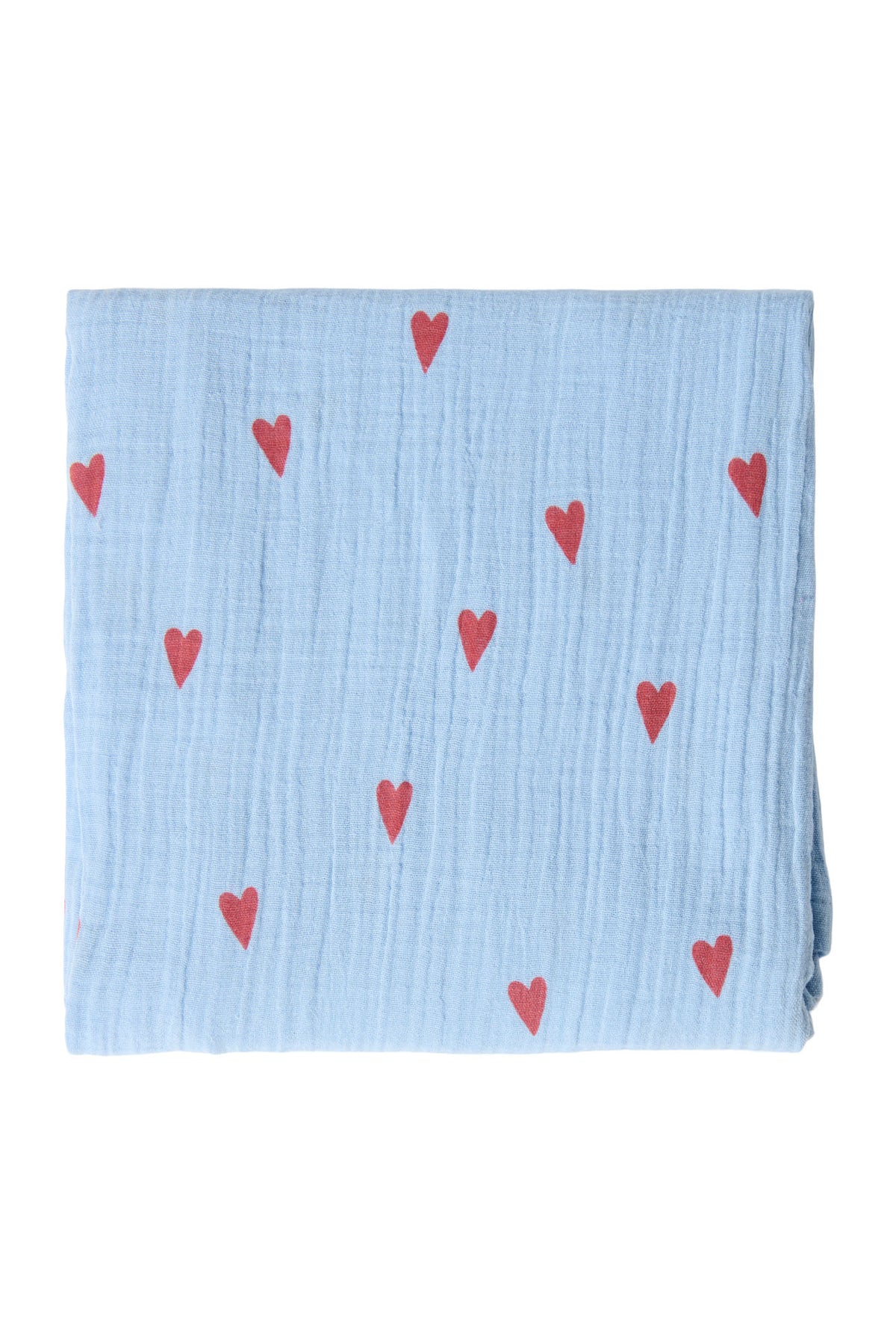 Swaddle Herz 120x120cm - blau
