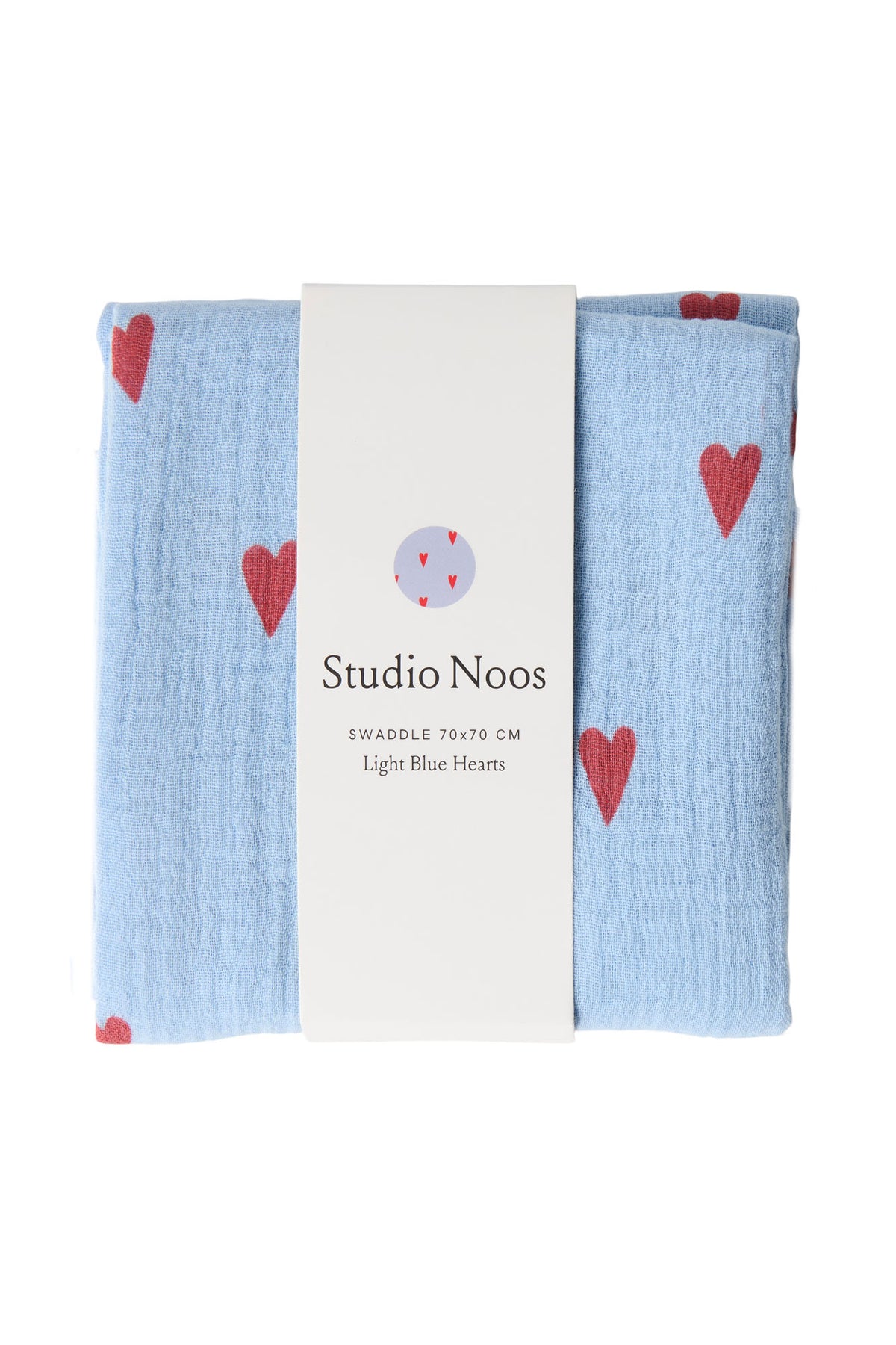 Swaddle Herz 70x70cm - blau