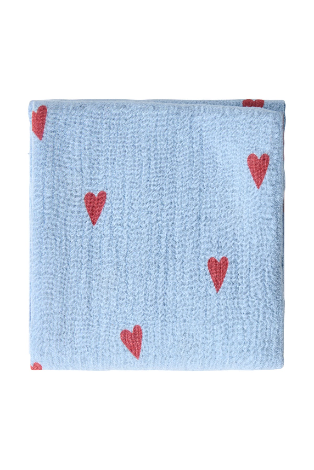 Swaddle Herz 70x70cm - blau