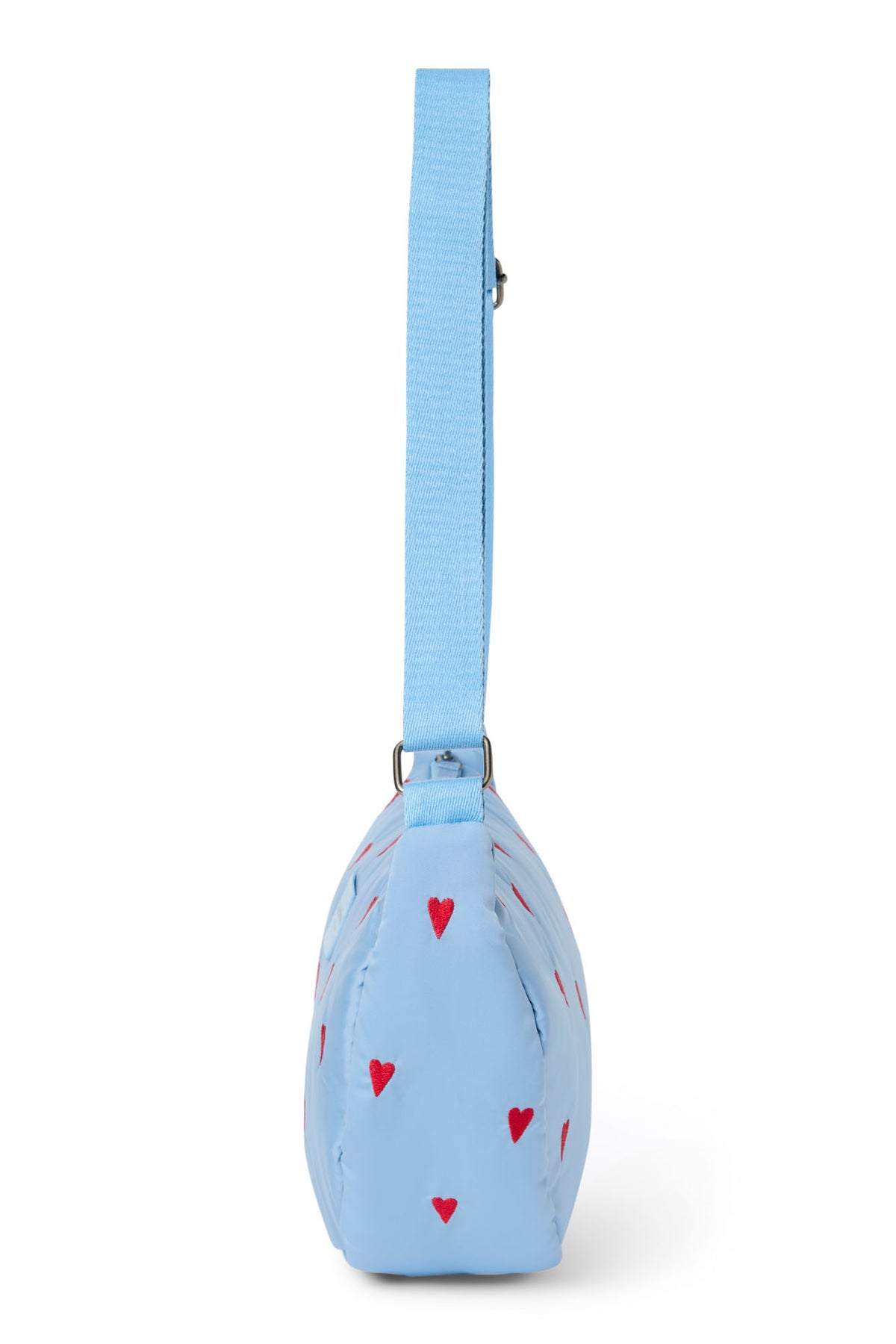 Puffy Adult Fanny Pack - Light blue hearts