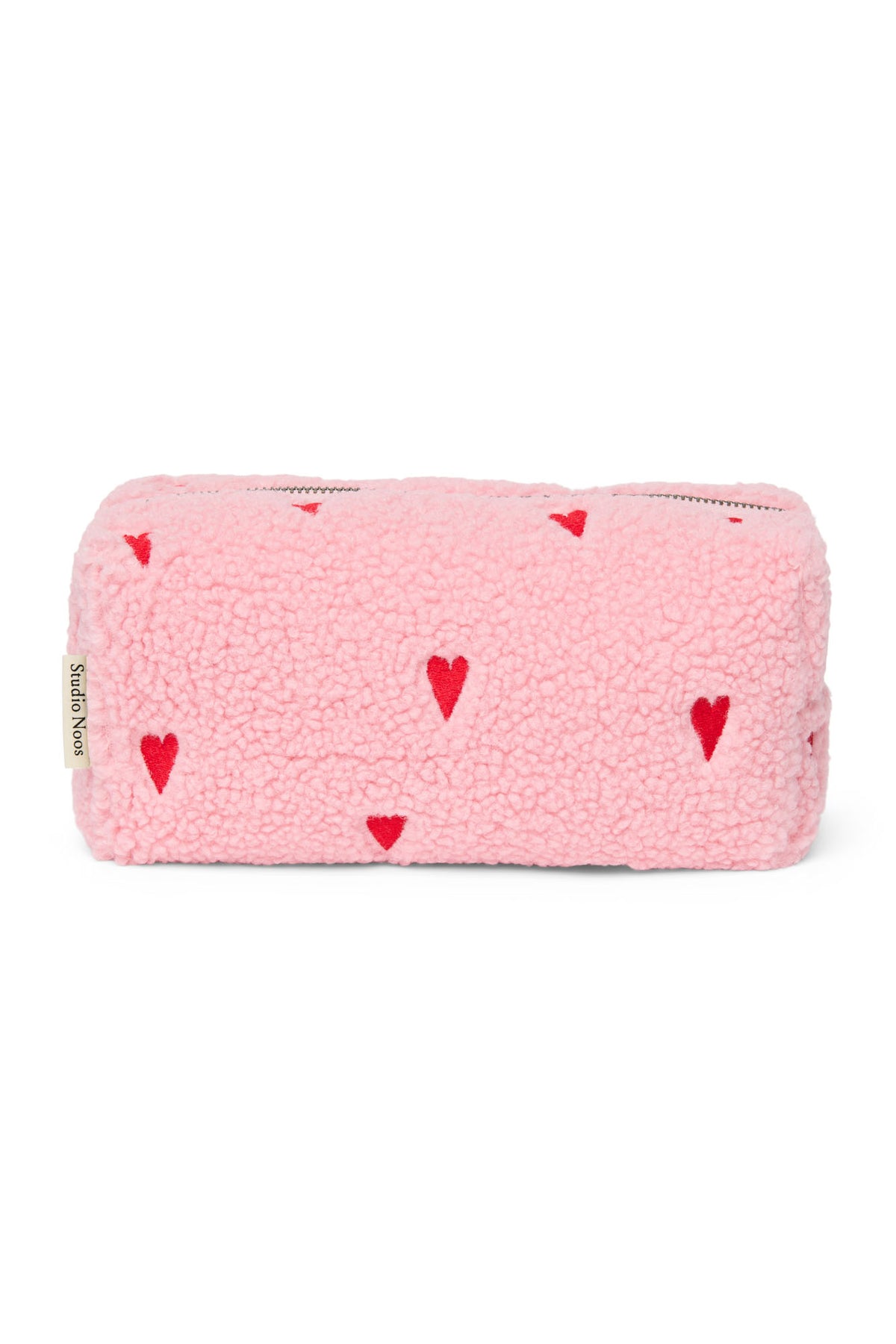 Teddy Pouch - Hearts Light Pink