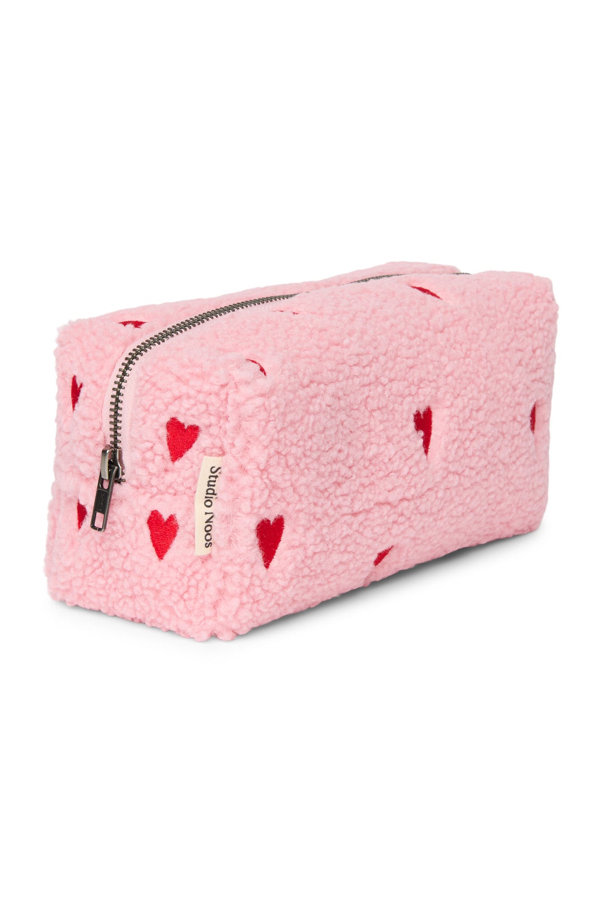 Teddy Pouch - Hearts Light Pink