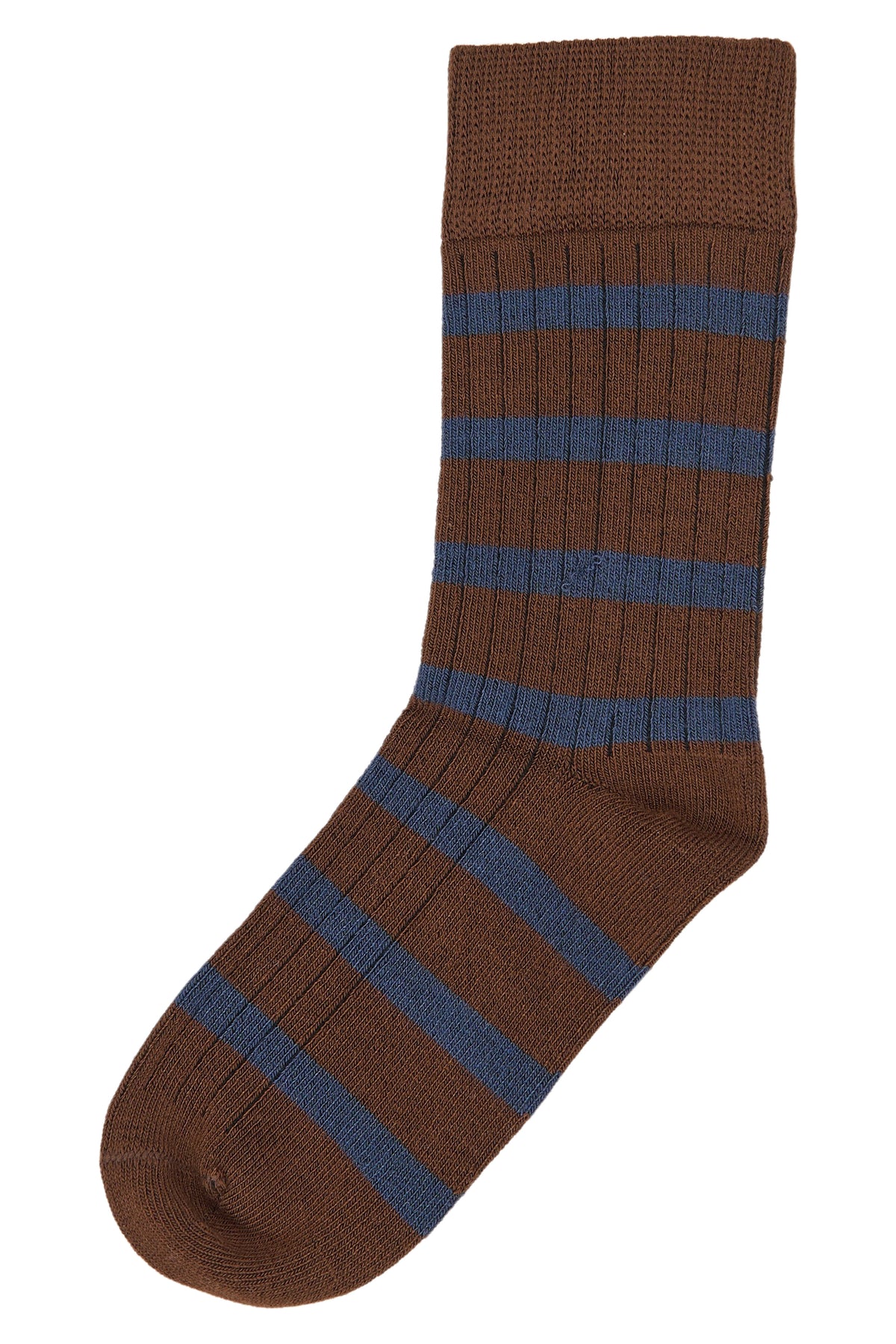 Bambus Socken gestreift brau/blau