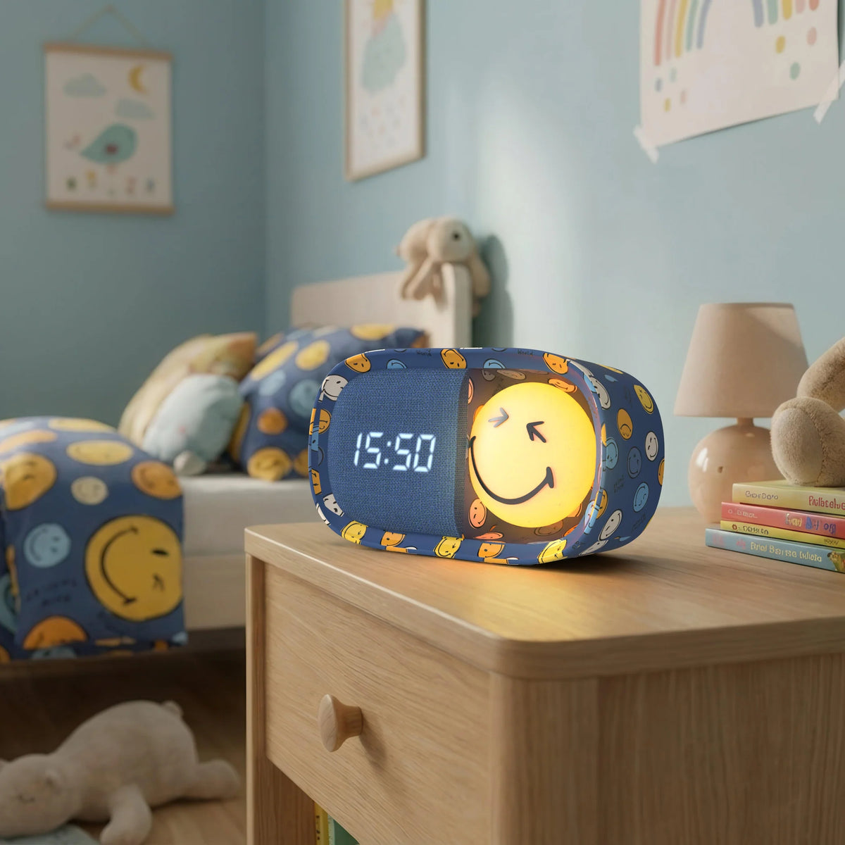 Wecker Smiley - blau