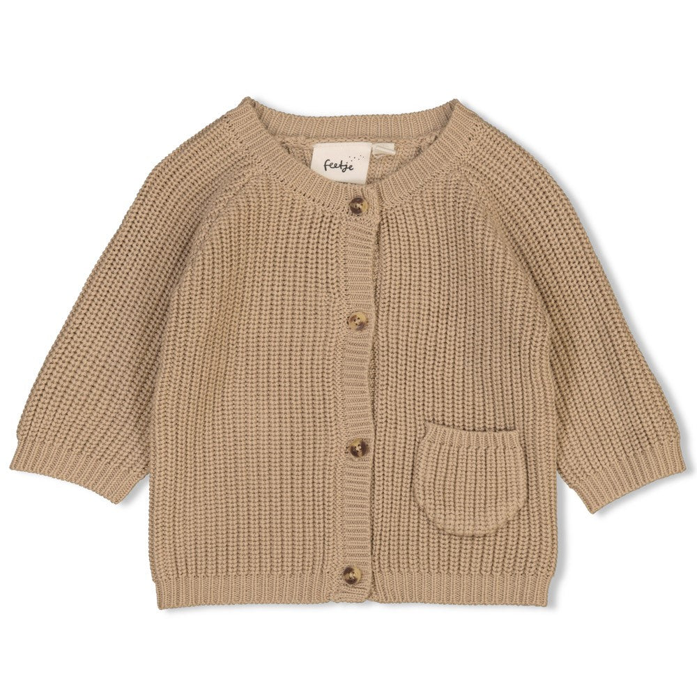 Babystrickjacke - taupe