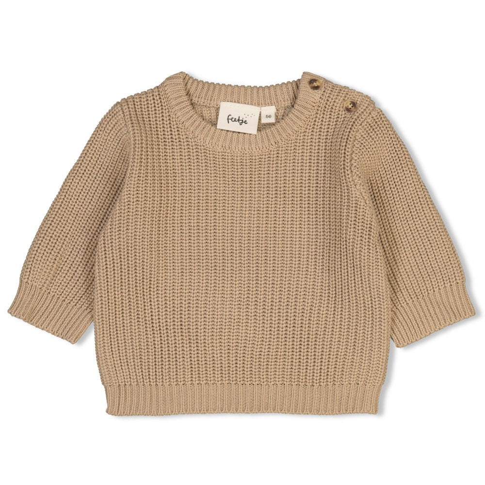 Baby-Strickpullover - taupe