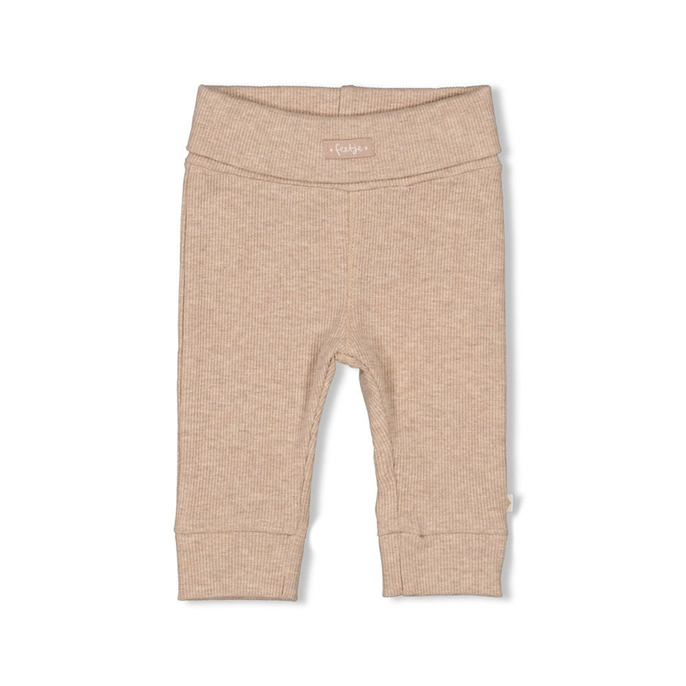 Gerippte Leggings - taupe