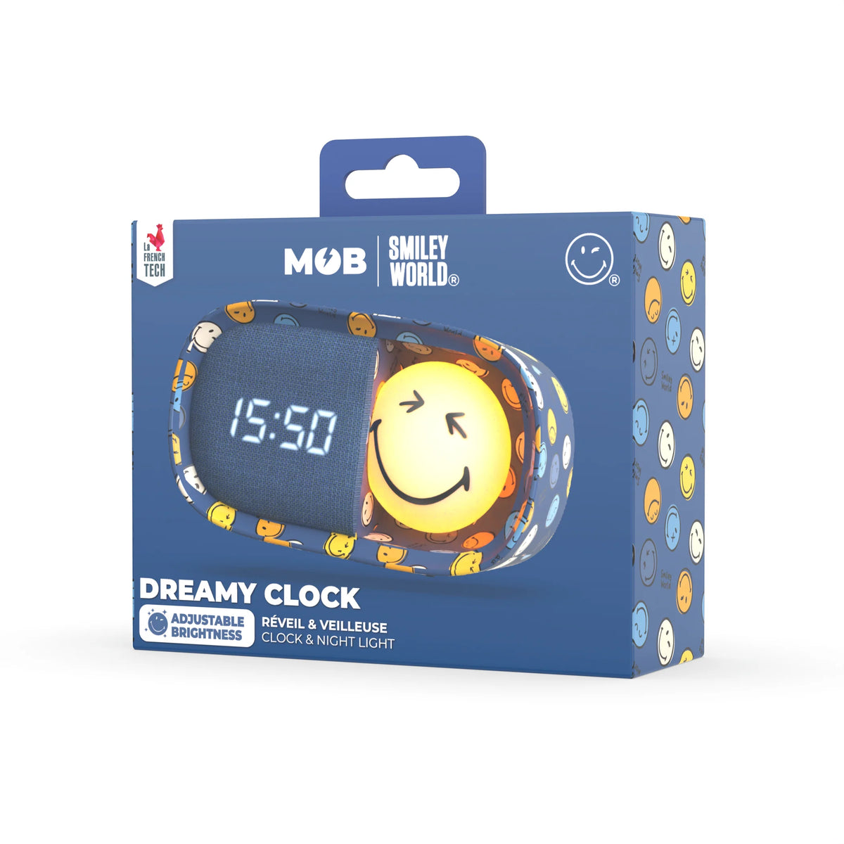 Wecker Smiley - blau