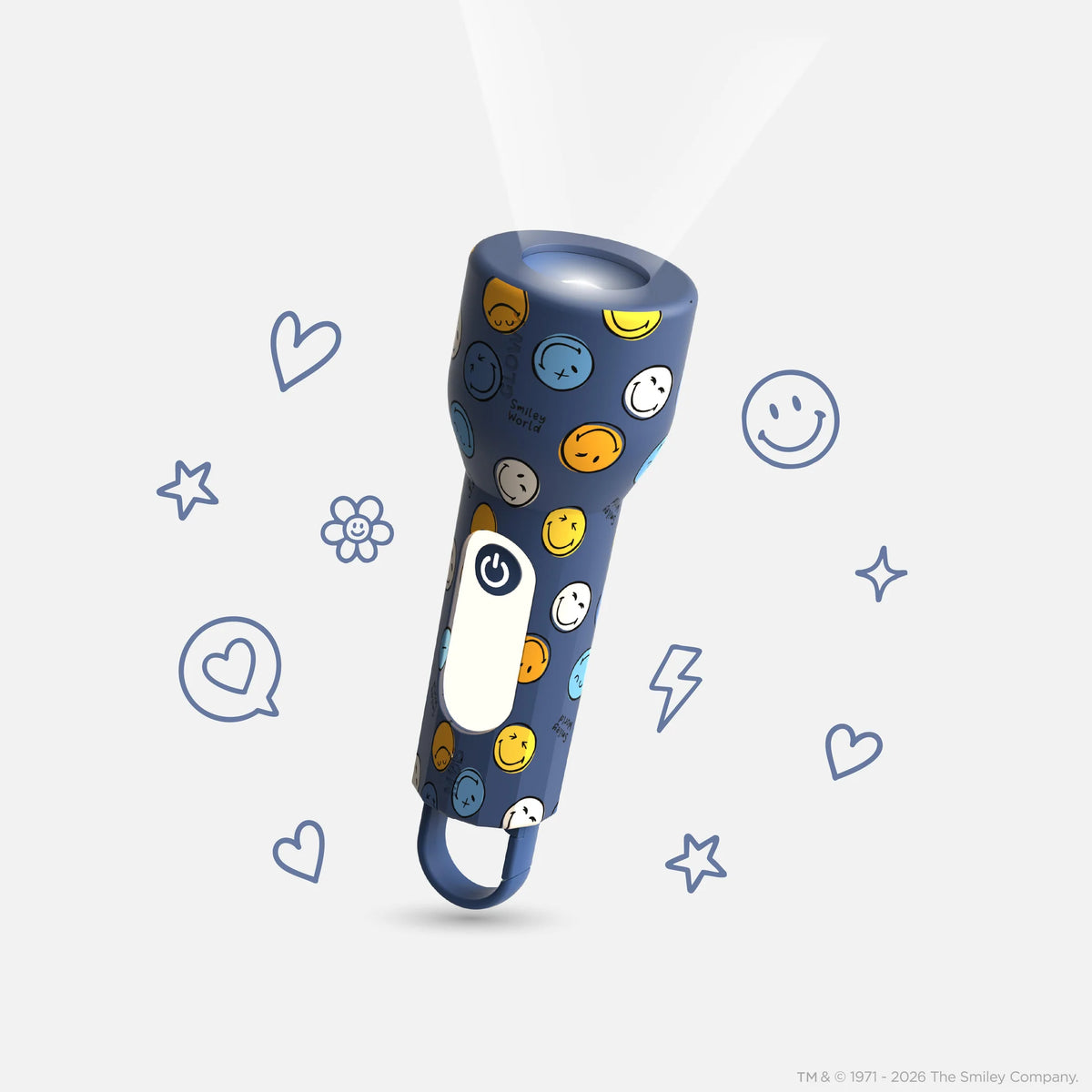 Taschenlampe Smiley - blau
