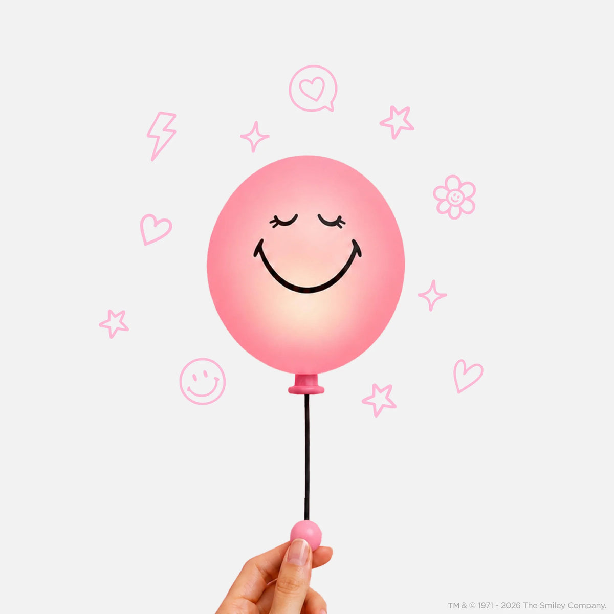 Smiley Lampe klein - rosa
