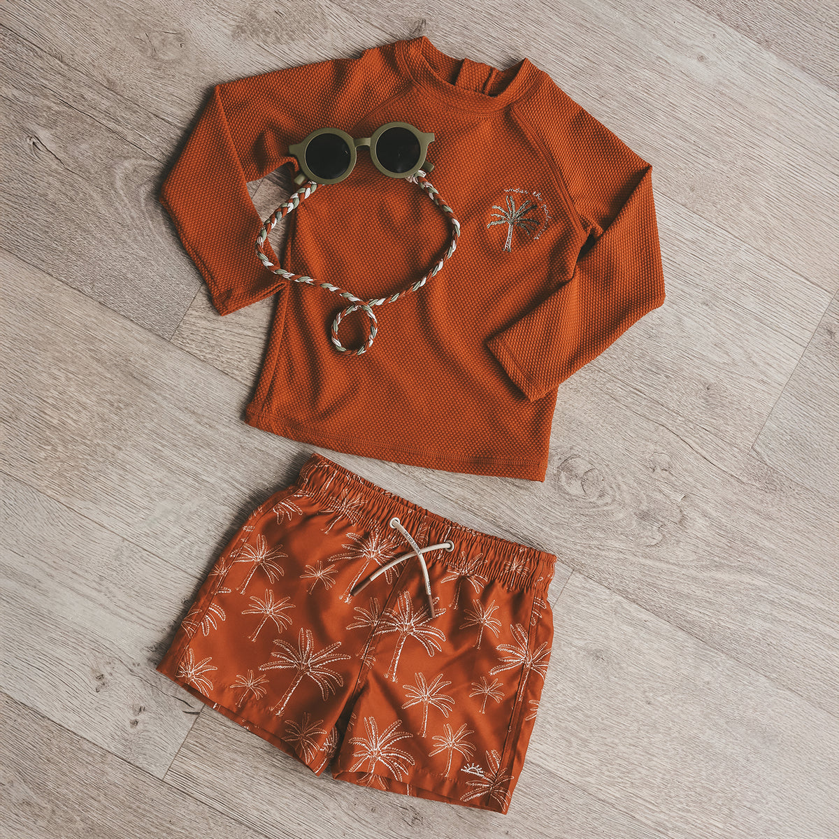 UV-Shirt langarm Solid Rib - Bombay Browm