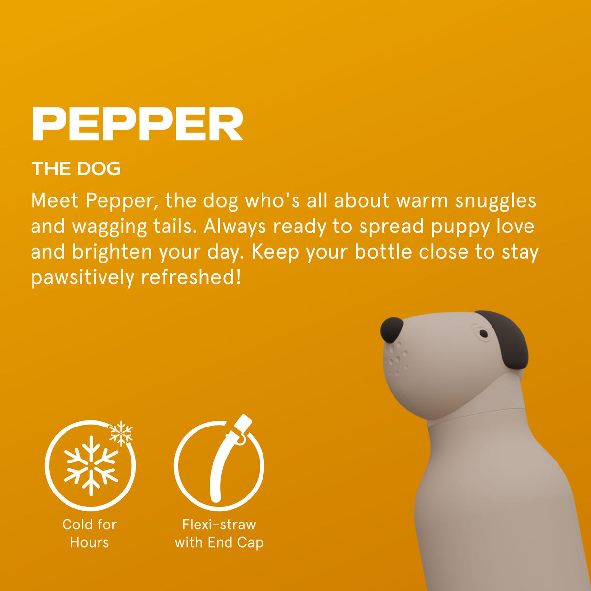 Kindertrinkflasche - Hund beige